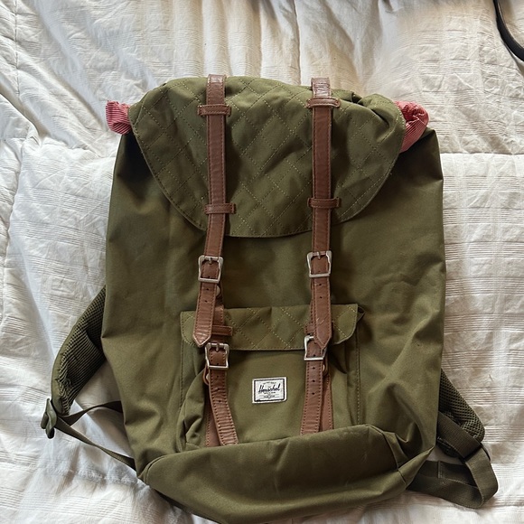 Herschel Supply Company Olive and Brown Backpack - Picture 1 of 4